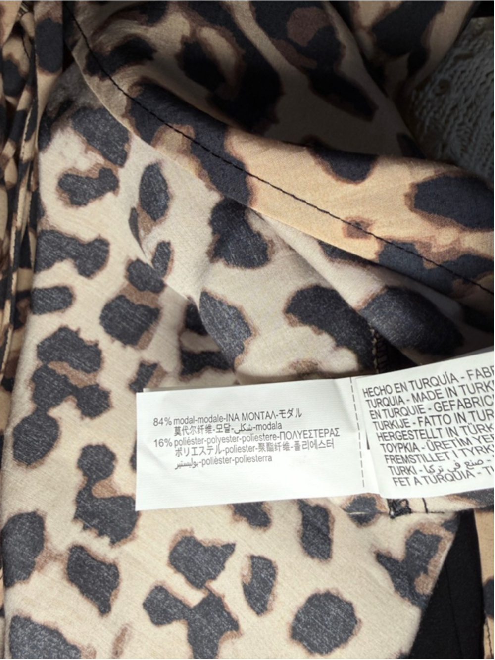 Women's ZARA Leopard Print tie front Blouse M - Picture 5 of 6